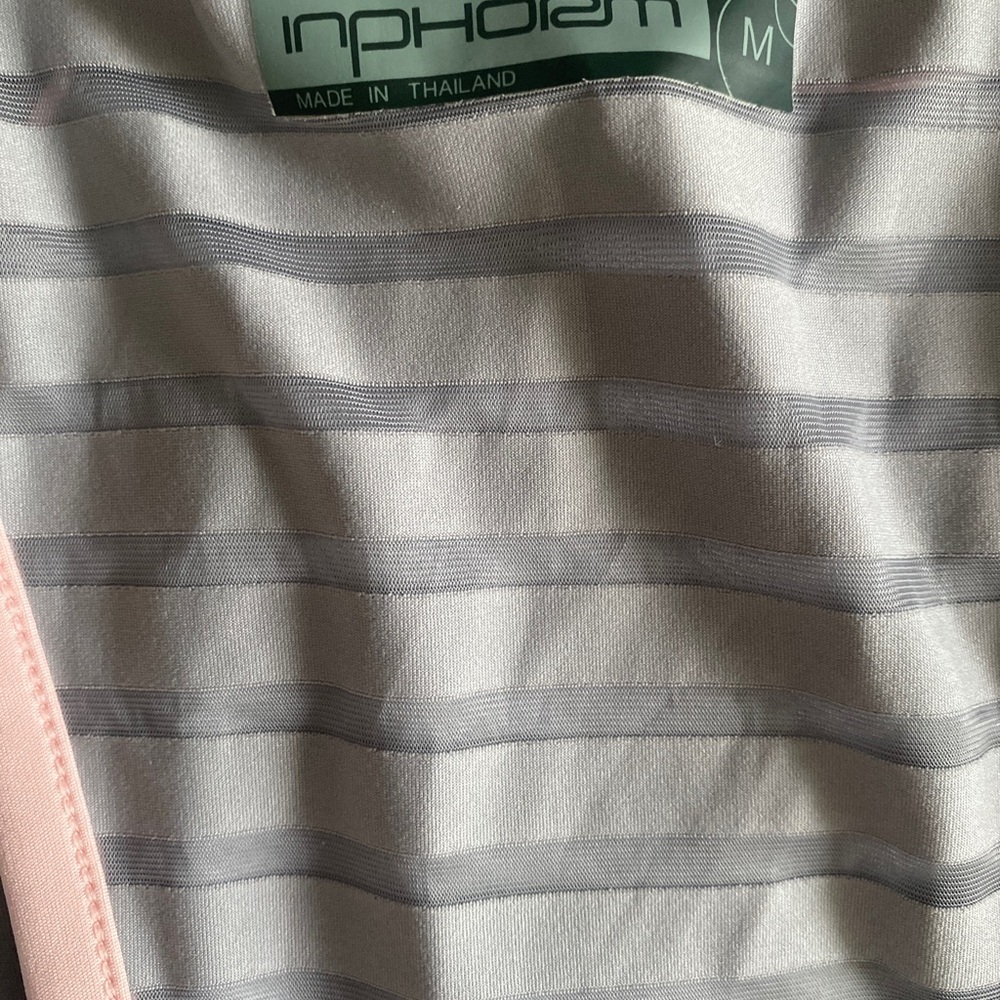 Iphorn Gray and Pink Athletic Dress- M gray  pink trim , Polyester spandex - Picture 3 of 5